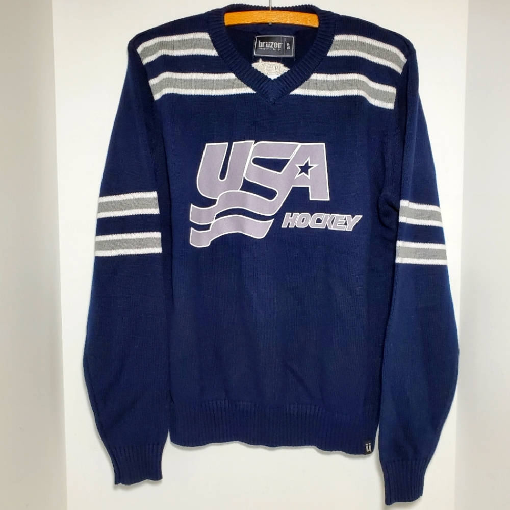 Bruzer USA Hockey Sweater Mens Sz Small
